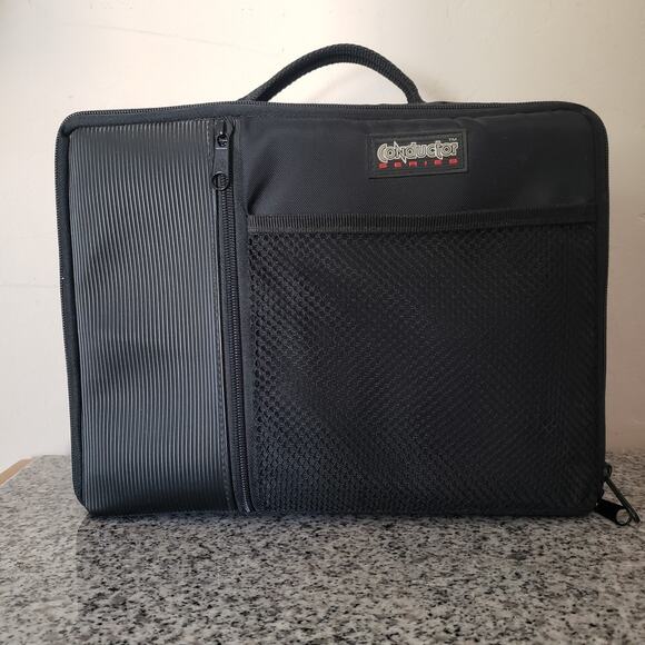 VTG Conductor Series CD Storage Holds 30 CDs Hard Plastic Insert Zipper‎ EUC - Picture 1 of 11